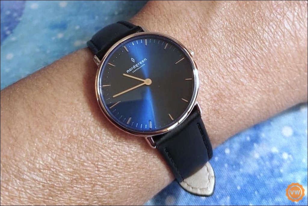雙⼗⼀攻略│北歐極簡設計⼿錶│⼿錶推薦：NATIVE 北歐藍錶盤- 復古棕真皮